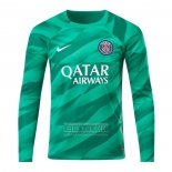Camiseta De Futbol Paris Saint-Germain Portero Manga Larga 2023-2024 Verde