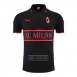 Camiseta De Futbol Polo del AC Milan 2022-2023 Negro