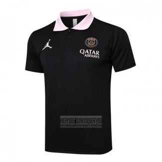 Camiseta De Futbol Polo del Paris Saint-Germain Jordan 2024-2025 Negro