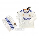 Camiseta De Futbol Real Madrid Primera Manga Larga Nino 2021-2022