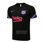 Camiseta De Futbol de Entrenamiento Barcelona 2021-2022 Negro