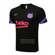 Camiseta De Futbol de Entrenamiento Barcelona 2021-2022 Negro