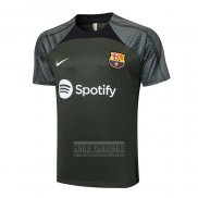 Camiseta De Futbol de Entrenamiento Barcelona 2023-2024 Verde Oscuro