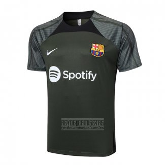 Camiseta De Futbol de Entrenamiento Barcelona 2023-2024 Verde Oscuro