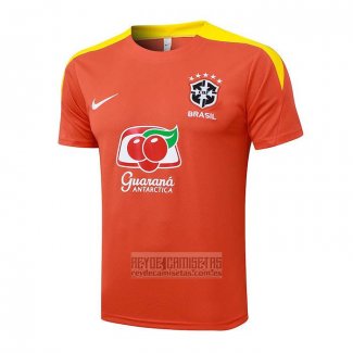 Camiseta De Futbol de Entrenamiento Brasil 2025-2026 Naranja