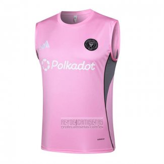 Camiseta De Futbol de Entrenamiento Inter Miami Sin Mangas 2025-2026 Rosa