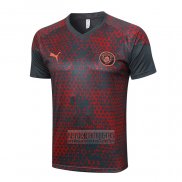 Camiseta De Futbol de Entrenamiento Manchester City 2023-2024 Rojo