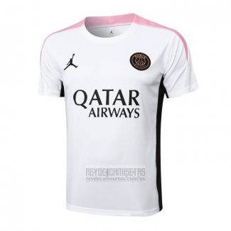 Camiseta De Futbol de Entrenamiento Paris Saint-Germain Jordan 2024-2025 Blanco