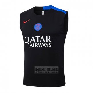 Camiseta De Futbol de Entrenamiento Paris Saint-Germain Sin Mangas 2025-2026 Negro