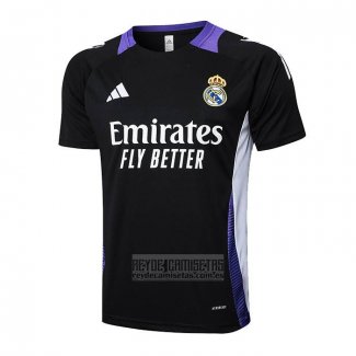 Camiseta De Futbol de Entrenamiento Real Madrid 2024-2025 Negro