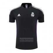 Camiseta De Futbol de Entrenamiento Real Madrid 2022-2023 Negro y Purpura