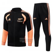 Chandal de Chaqueta del Arsenal Nino 2026-2027 Negro Naranja