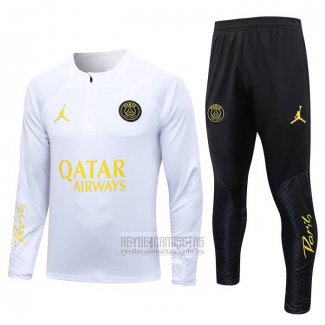 Chandal de Sudadera del Paris Saint-Germain Jordan Nino 2023-2024 Blanco