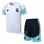 Chandal del Argentina Manga Corta 2025-2026 Blanco - Pantalon Corto