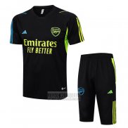 Chandal del Arsenal Manga Corta 2023-2024 Negro - Pantalon Corto