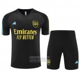 Chandal del Arsenal Manga Corta 2023-2024 Negro - Pantalon Corto