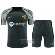 Chandal del Barcelona Manga Corta 2023-2024 Verde - Pantalon Corto