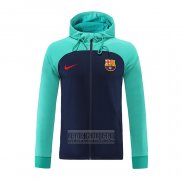 Chaqueta con Capucha del Barcelona 2022-2023 Verde y Azul