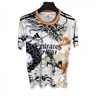 Tailandia Camiseta De Futbol Real Madrid Dragon 2025-2026 Blanco Negro