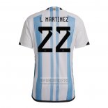 Camiseta De Futbol Argentina Jugador L.Martinez Primera 2022