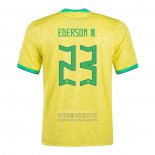 Camiseta De Futbol Brasil Jugador Ederson M. Primera 2022