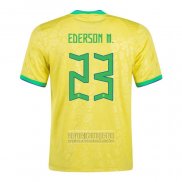 Camiseta De Futbol Brasil Jugador Ederson M. Primera 2022