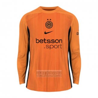 Camiseta De Futbol Inter Milan Portero Manga Larga 2025-2026 Naranja