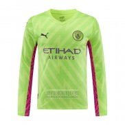 Camiseta De Futbol Manchester City Portero Manga Larga 2023-2024 Verde