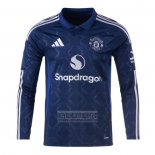 Camiseta De Futbol Manchester United Segunda Manga Larga 2024-2025