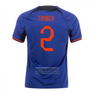 Camiseta De Futbol Paises Bajos Jugador Timber Segunda 2022