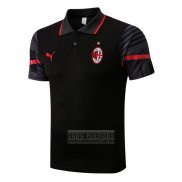 Camiseta De Futbol Polo del AC Milan 2022-2023 Negro