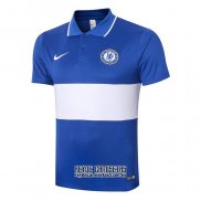 Camiseta De Futbol Polo del Chelsea 2020-2021 Azul
