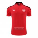 Camiseta De Futbol Polo del Manchester United 2022-2023 Rojo