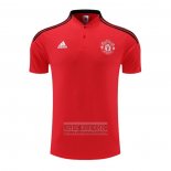 Camiseta De Futbol Polo del Manchester United 2022-2023 Rojo