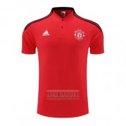 Camiseta De Futbol Polo del Manchester United 2022-2023 Rojo