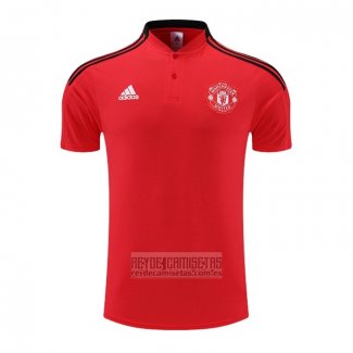 Camiseta De Futbol Polo del Manchester United 2022-2023 Rojo