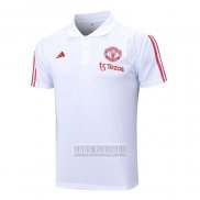 Camiseta De Futbol Polo del Manchester United 2023-2024 Blanco