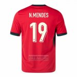 Camiseta De Futbol Portugal Jugador N.Mendes Primera 2024