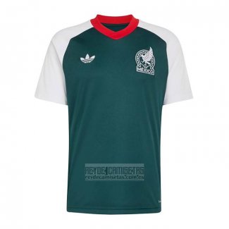 Camiseta De Futbol Pre Partido del Mexico 2026 Verde Blanco