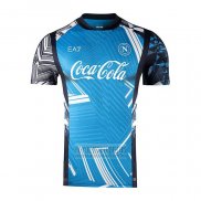 Camiseta De Futbol Pre Partido del Napoli 2024 Azul