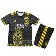 Camiseta De Futbol Real Madrid Dragon Nino 2025-2026 Negro