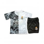 Camiseta De Futbol Real Madrid Dragon Nino 2025-2026 Negro Blanco