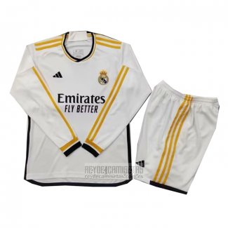 Camiseta De Futbol Real Madrid Primera Nino Manga Larga 2023-2024