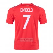 Camiseta De Futbol Suiza Jugador Embolo Primera 2022