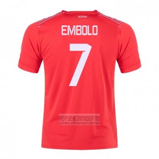 Camiseta De Futbol Suiza Jugador Embolo Primera 2022