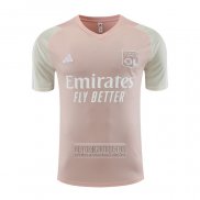 Camiseta De Futbol de Entrenamiento Lyon 2023-2024 Rosa