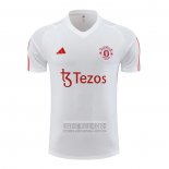 Camiseta De Futbol de Entrenamiento Manchester United 2023-2024 Blanco