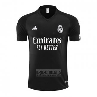 Camiseta De Futbol de Entrenamiento Real Madrid 2023-2024 Negro