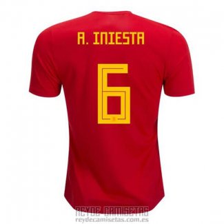Camiseta de Futbol Espana Jugador A.iniestr Primera 2018