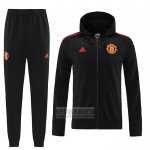 Chandal con Capucha del Manchester United 2022-2023 Negro